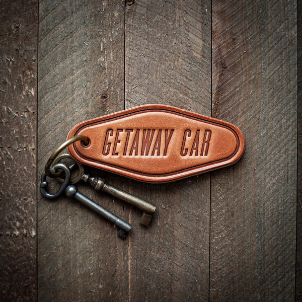 Leather Keychain Motel Style