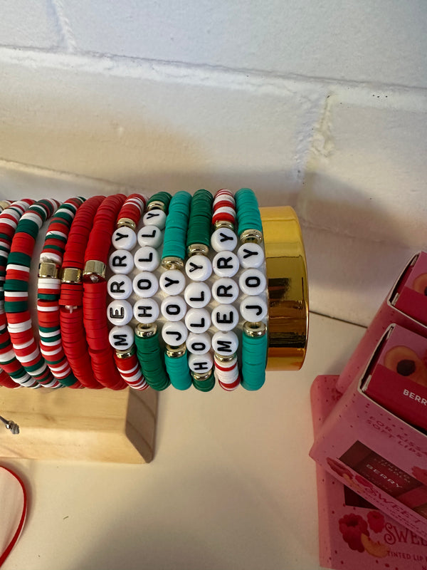 Holiday Letter Bracelets