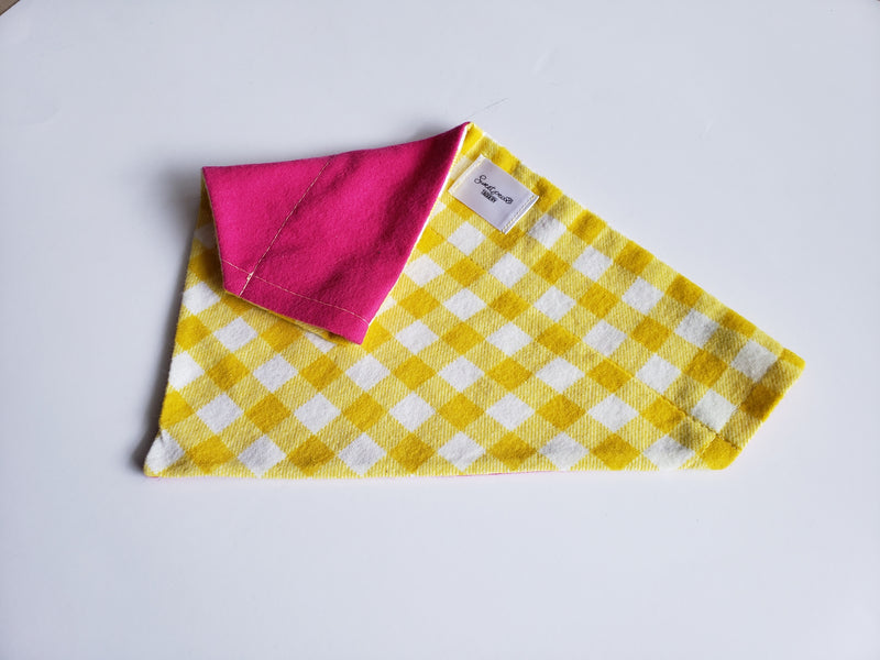 Spring and Summer Gingham Over the Collar Bandanas- for Dogs or Cats