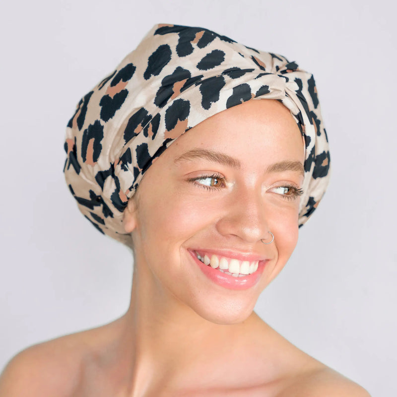 Luxe Leopard Shower Cap by Kitsch Beauty