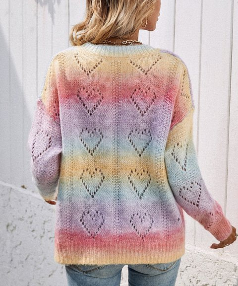 Ombré Heart Sweater